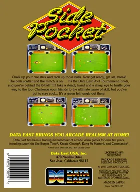 Side Pocket (USA) box cover back